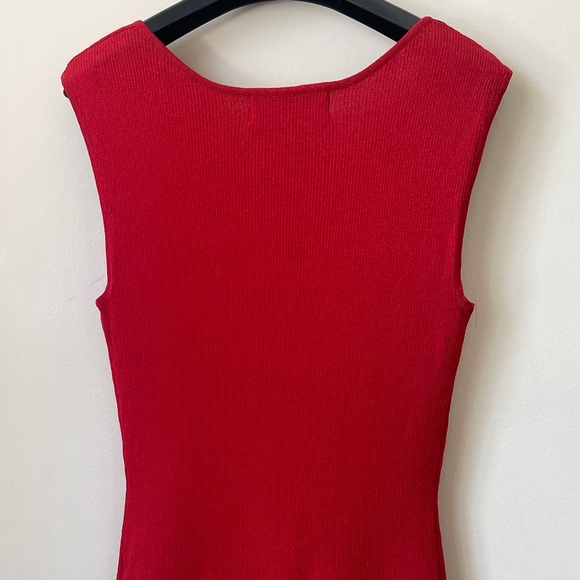 JNY Tomato Red Knit Tank Top - Picture 2 of 5
